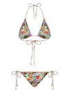 Etro Bouquet-print Bikini Set In Red