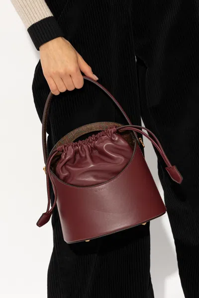 Etro ‘secchiello' Shoulder Bag In Burgundy