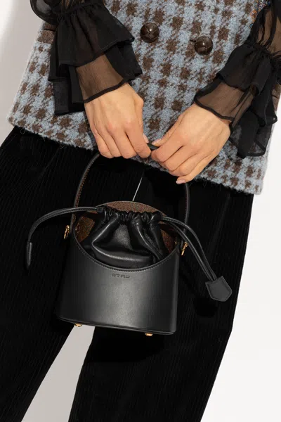Etro ‘secchiello Small' Shoulder Bag In Black