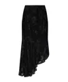Etro Fil Coupé Chiffon Skirt In Black