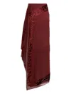 Etro Skirt With See-through Effect In Rot