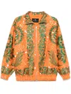Etro Bomberjacke Mit Pailletten Bestickt Allover In Yellow & Orange