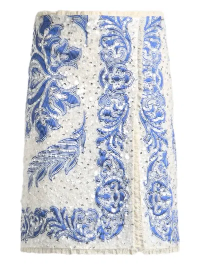 ETRO SEQUIN-EMBELLISHED SKIRT