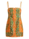 Etro Kurzes Kleid Mit Paillettenstickerei In Orange