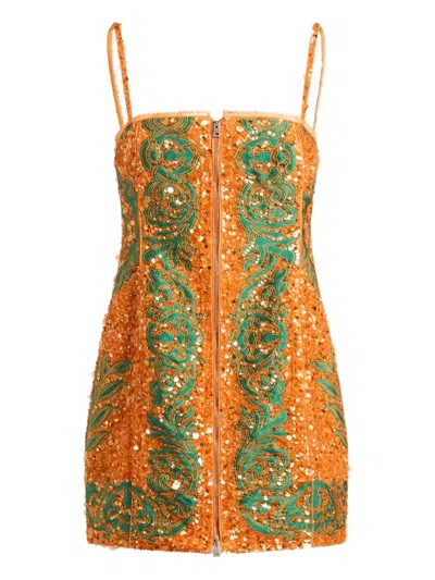 ETRO SEQUIN-EMBROIDERED MINI DRESS