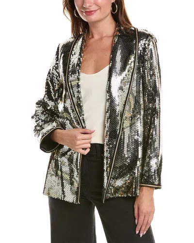 Etro Sequin Jacket In Green
