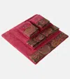 Etro Set Of 5 Cotton Terry Towels In Red