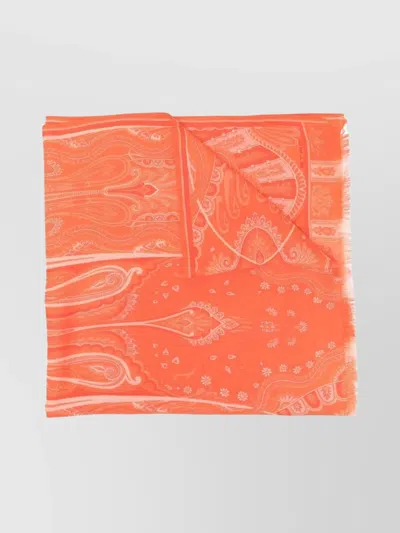 Etro Shaal-nur Fruit Pattern Scarf In Red