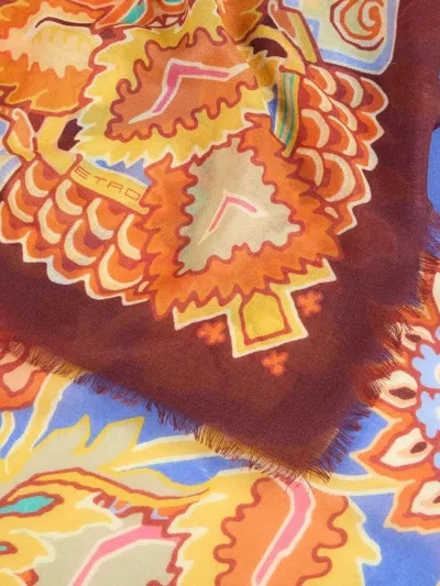 Etro Shawl With Print Design In Multi