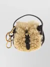 Etro Shearling Bag With Buckle And Keyring