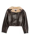 Etro Sheepskin Jacket Featuring Wool Insert In Multi