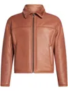 Etro Shearling Jacket In Brown