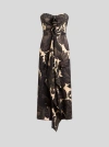 Etro , Etuikleid Mit Maxi-blumendruck, Damen, Schwarz, Grösse 44