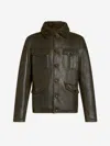 Etro Shearling-collar Leather Jacket In Brown
