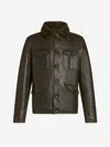 Etro Shearling-collar Leather Jacket In Brown