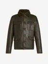 Etro Shearling-collar Leather Jacket In Brown