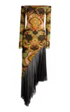 Etro Sheer-paneled Mesh Midi Dress In Multi