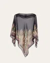 Etro Sheer Patterned Cover-up In Stampa Nero