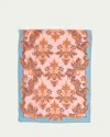 Etro Sheer Patterned Silk Scarf In Print On Pink Base