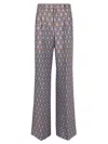 Etro Jacquard Wide-leg Trousers In Grey
