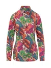 Etro Floral Long-sleeve Cotton Button-down Shirt