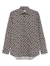 Etro Roma Paisley Print Shirt In Brown