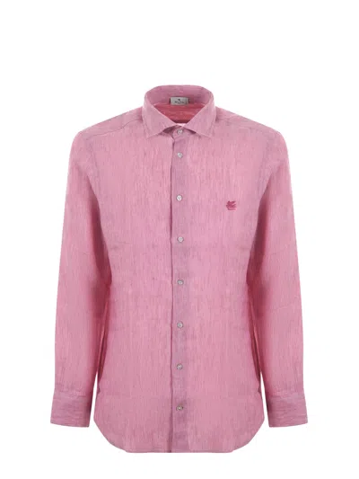 Etro Logo Long-sleeved Shirt In Multicolor