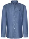 Etro Long Sleeve Shirt Button Down Collar In Blue