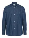 Etro Button-down Collar Cotton Shirt In Blue