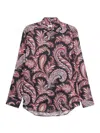 Etro Shirt Paisley Pattern Button-down Collar In Pink