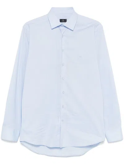 Etro Shirt With Pegasus Pattern In Blue