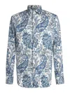 Etro Paisley-print Long-sleeve Shirt In Blue