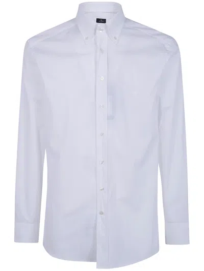 Etro Mens Classic Stretch Shirt In Gray