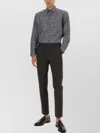 Etro Shirt Collar Printed Cuffed Sleeves In Blue