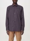 Etro Paisley-printed Stretch Shirt In Blau