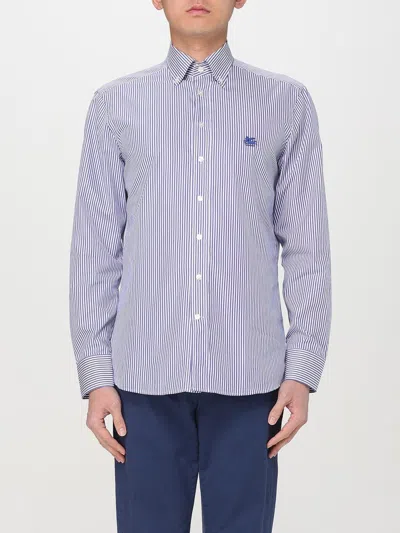 Etro Shirt  Men Color Gnawed Blue
