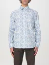 Etro Cotton Shirts In Gnawed Blue