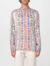 Etro Paisley Print Long Sleeves Shirt In Blue