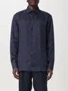 Etro Button-down Collar Cotton Shirt In Navy
