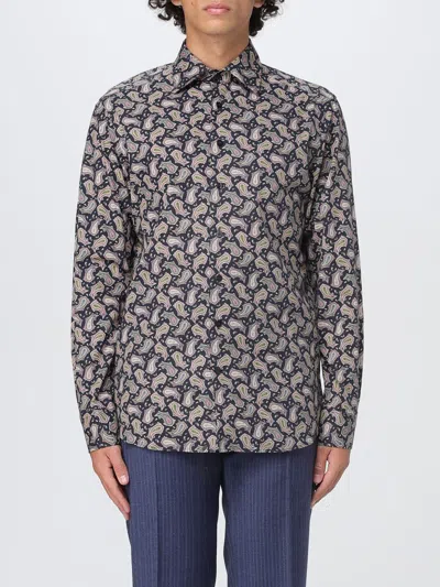 Etro Shirt  Men Color Navy In Black