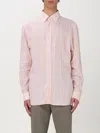 Etro Camicia Collo Francese Stretch Shirt In Orange