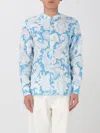 Etro Patterned Light Blue Shirt In Weiss
