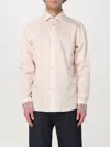 Etro Camicia Collo Francese Stretch Shirt In Yellow Cream