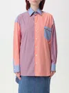 Etro Oversized Striped Cotton Poplin Patchwork-style Shirt In Blue