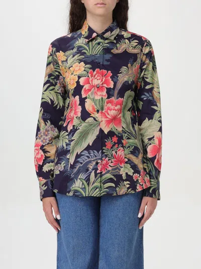 Etro Stretch-cotton Printed Shirt In Multi