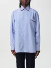Etro Striped Long-sleeved Shirt In Blau
