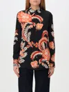 Etro Printed Silk Crêpe De Chine Blouse In Blau