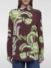 Etro Floral Print Viscose Shirt In Braun