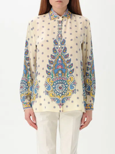 ETRO SHIRT ETRO WOMAN COLOR GNAWED BLUE,423690011