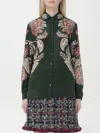 Etro Paisley Print Button Down Silk Shirt In Green